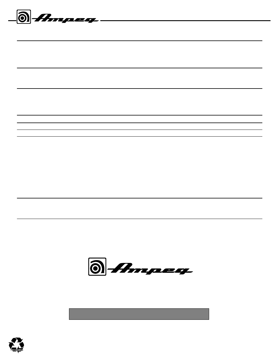 Technical specifications | Ampeg B3158 User Manual | Page 8 / 8