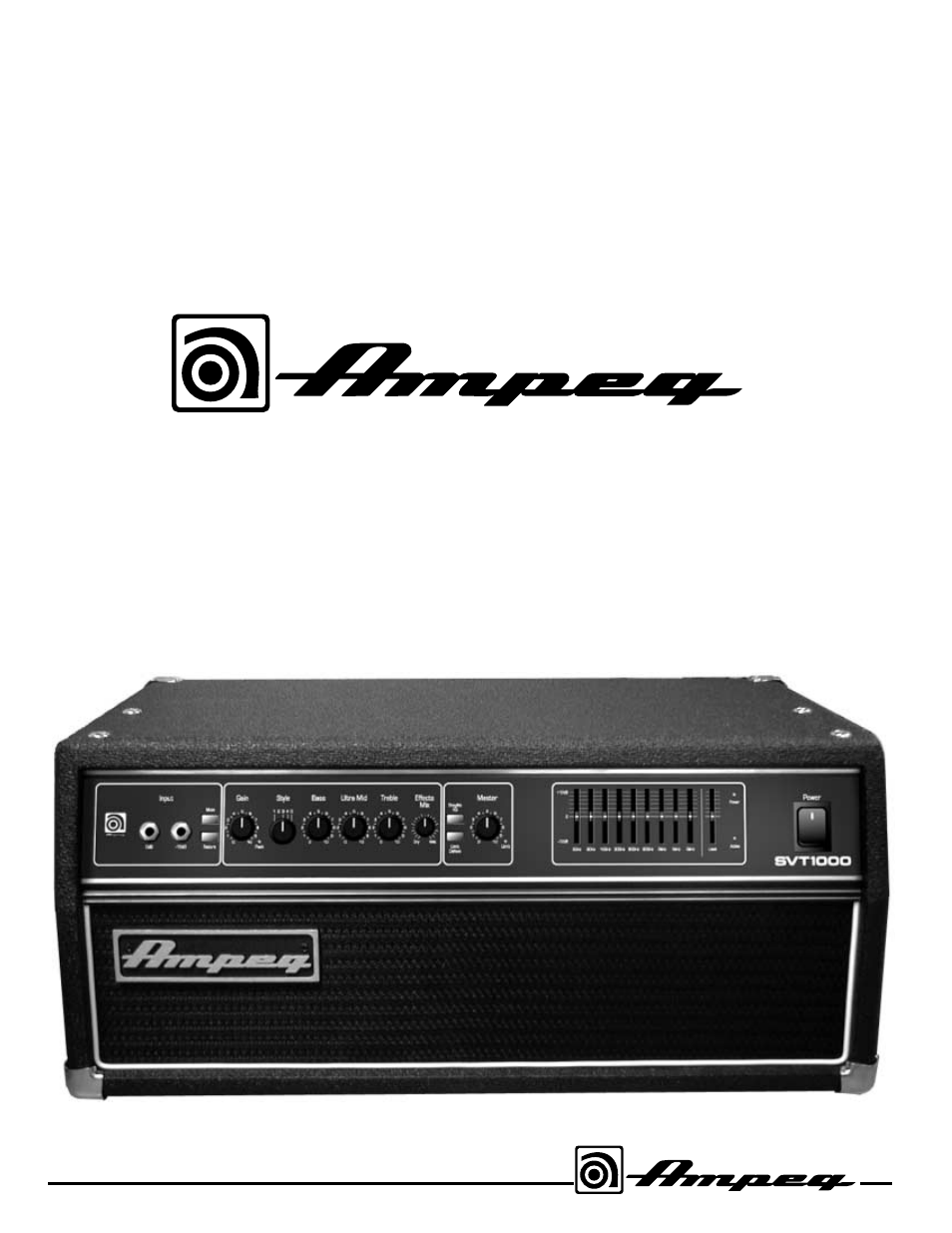 Ampeg SVT1000 User Manual | 8 pages