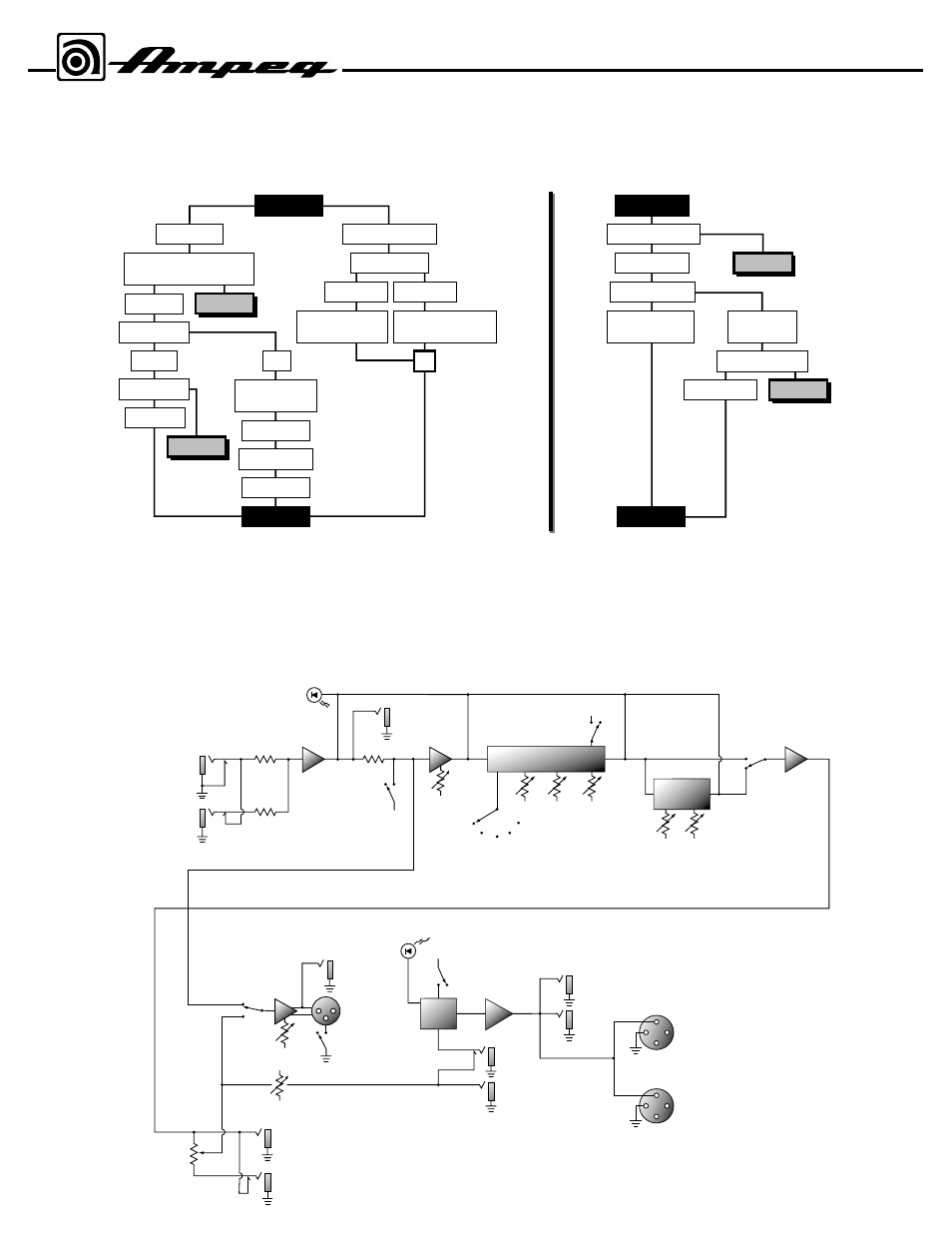 Troubleshooting, System block diagram, Svt1000 bass amplifier | Ampeg SVT1000 User Manual | Page 7 / 8