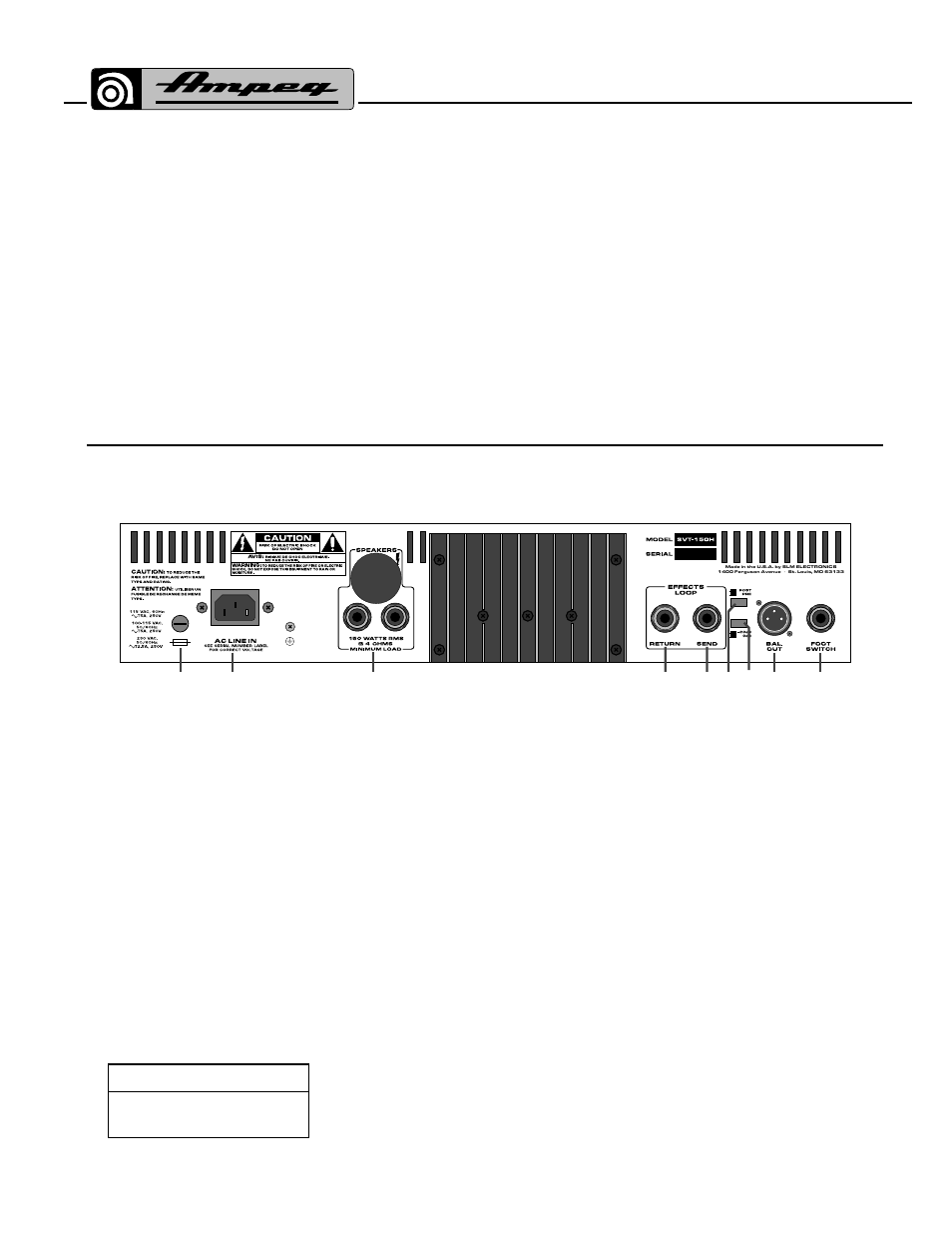 Svt-150h 4 | Ampeg SVT-150H User Manual | Page 4 / 8