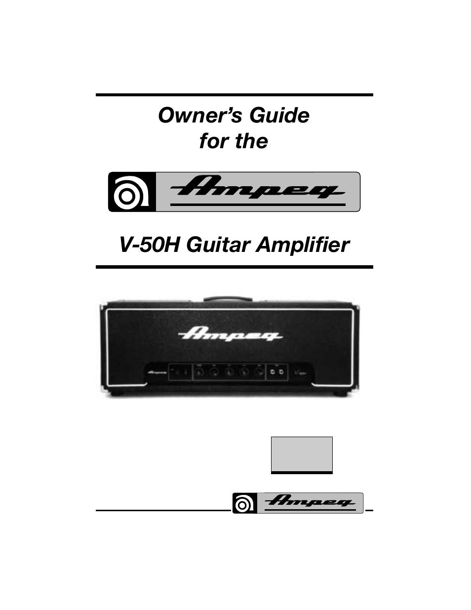 Ampeg V-50H User Manual | 4 pages