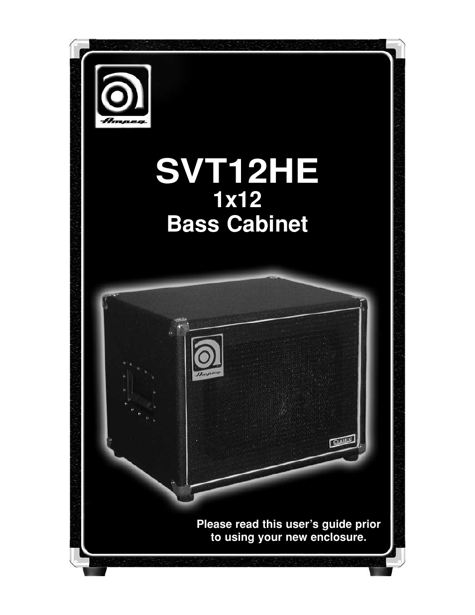 Ampeg SVT12HE User Manual | 4 pages