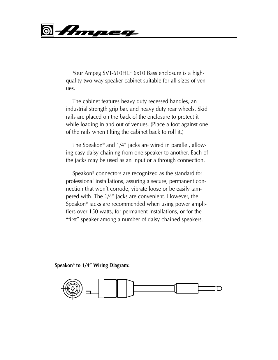 Svt-610hlf | Ampeg SVT-610HLF User Manual | Page 2 / 4