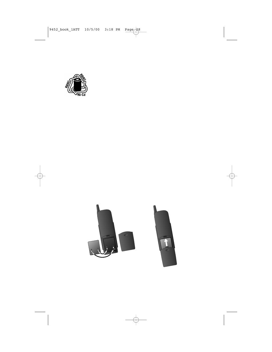 Batteries, Replacing the handset battery pack | AT&T 9452 User Manual | Page 30 / 36