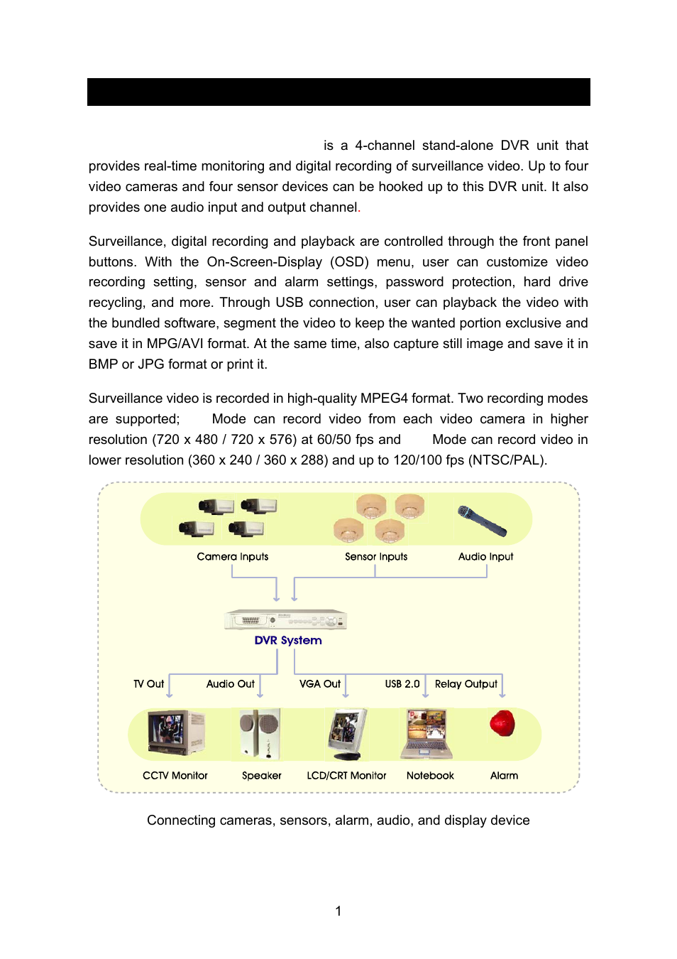 Chapter 1, Introduction, Chapter 1 introduction | AVerMedia Technologies EB1504 User Manual | Page 5 / 37