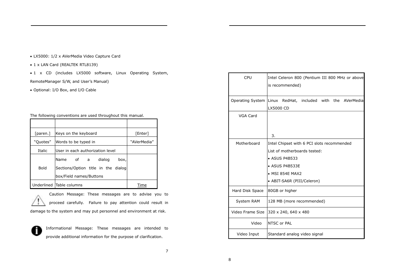 Chapter 2 hardware installation | AVerMedia Technologies LX5000 User Manual | Page 4 / 60