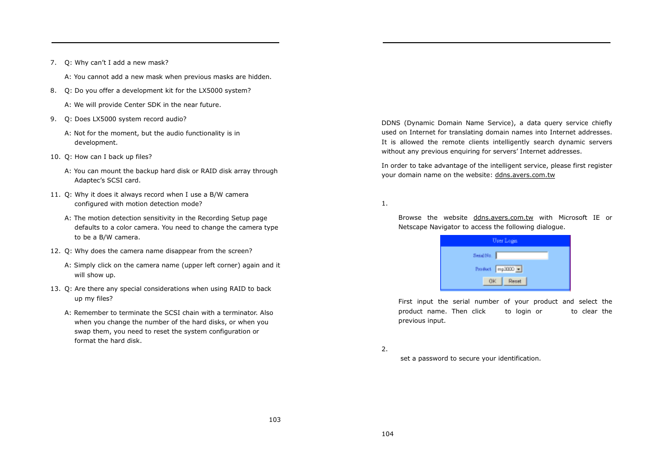 Appendix a registering domain name on ddns server | AVerMedia Technologies LX5000 User Manual | Page 52 / 60