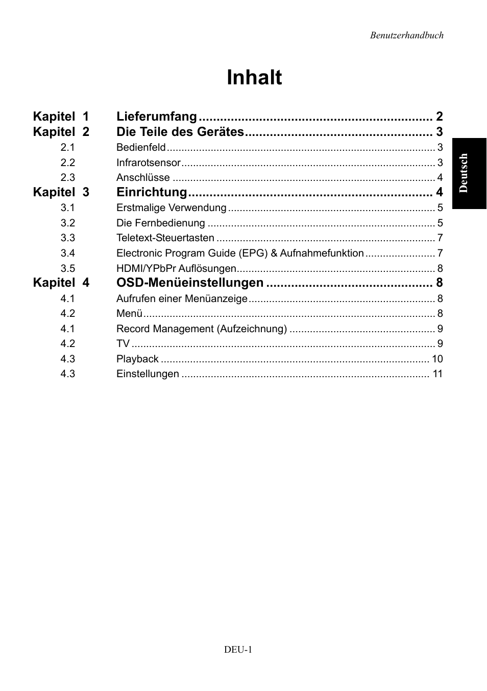 _a211-averlife_hd_theater_100322(deu)_after review, Inhalt | AVerMedia Technologies AVerLife HD Theater A211 User Manual | Page 19 / 96