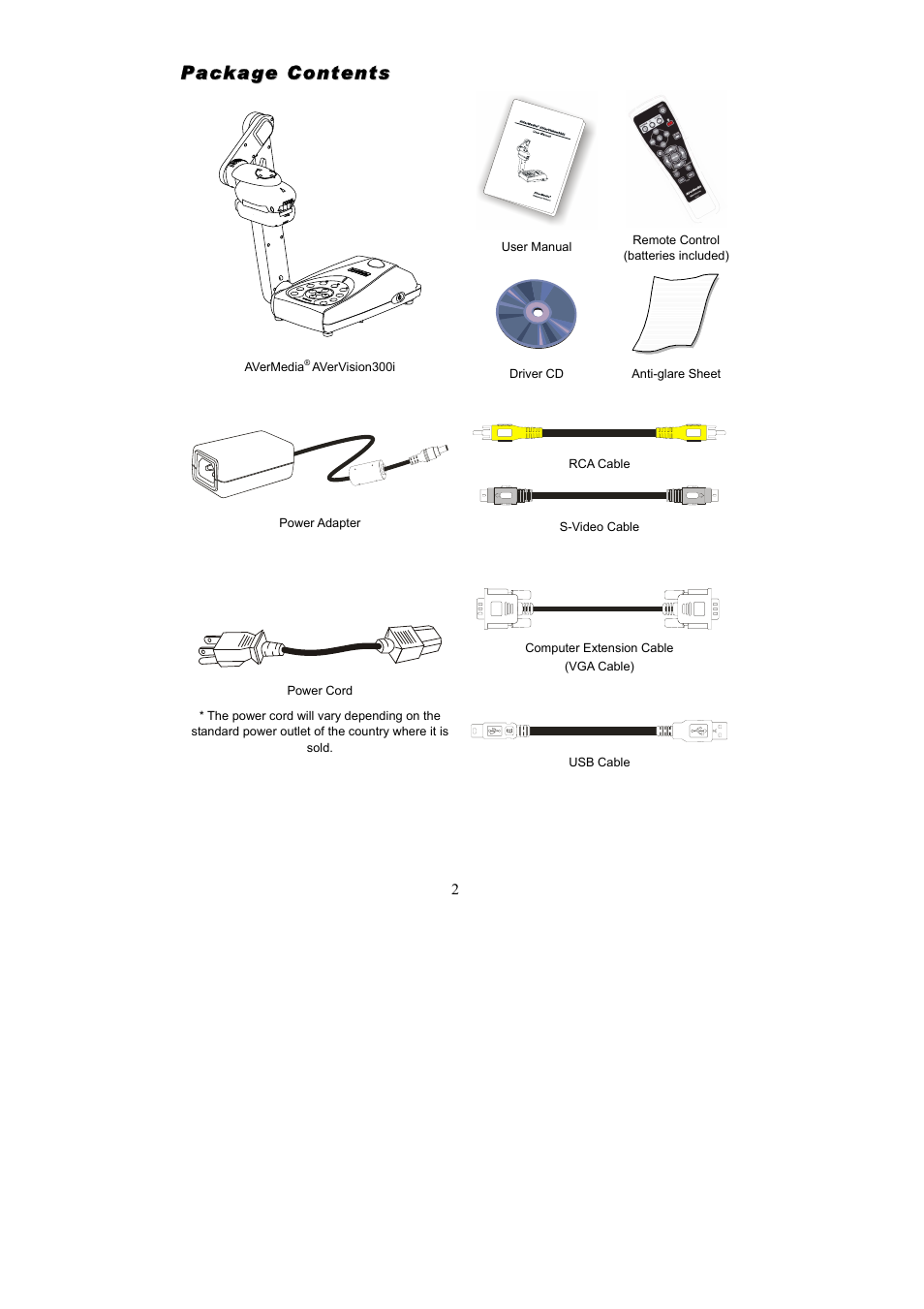 AVerMedia Technologies AVerVision300i User Manual | Page 8 / 38
