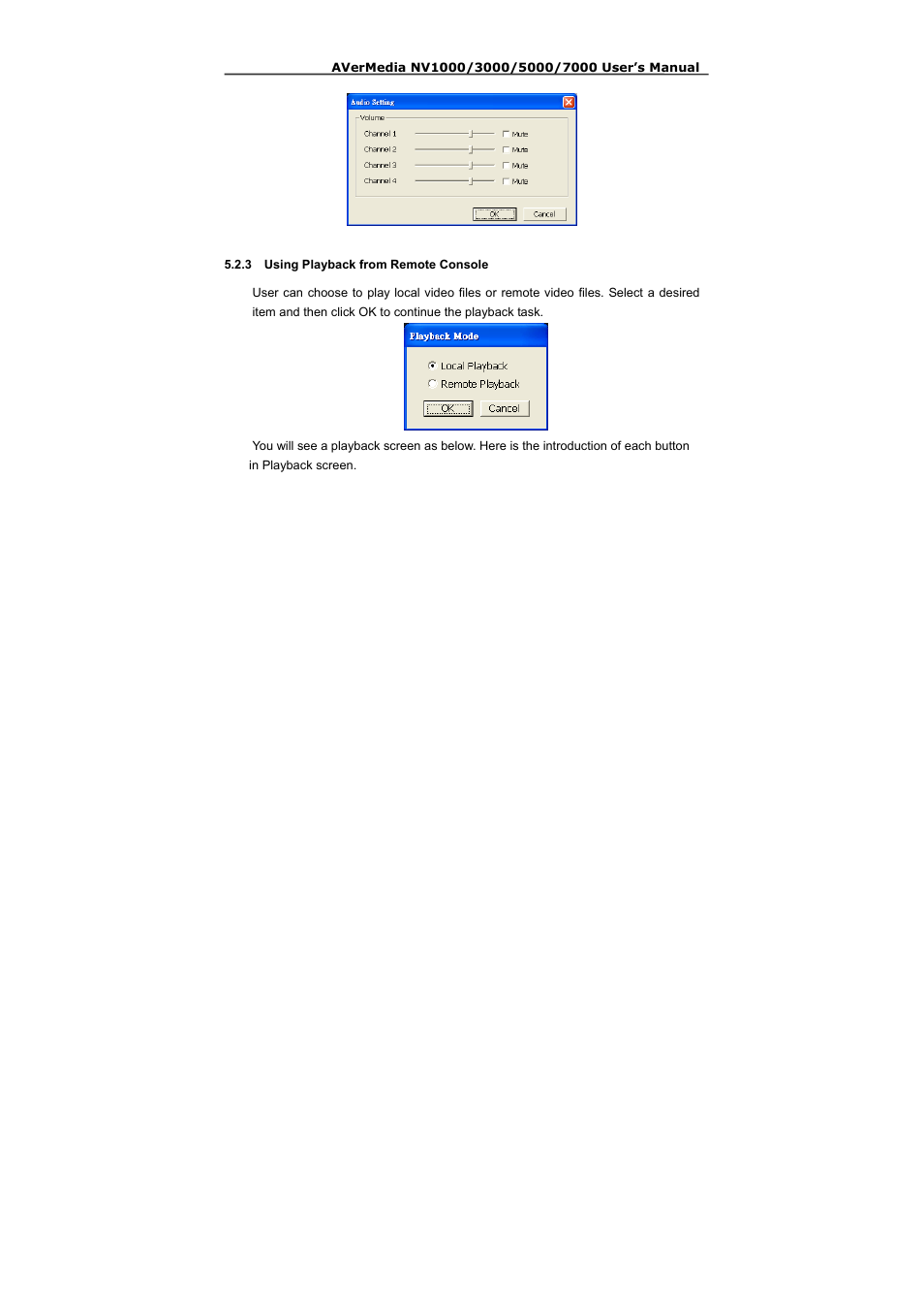 3 using playback from remote console | AVerMedia Technologies NV 5000 User Manual | Page 154 / 169