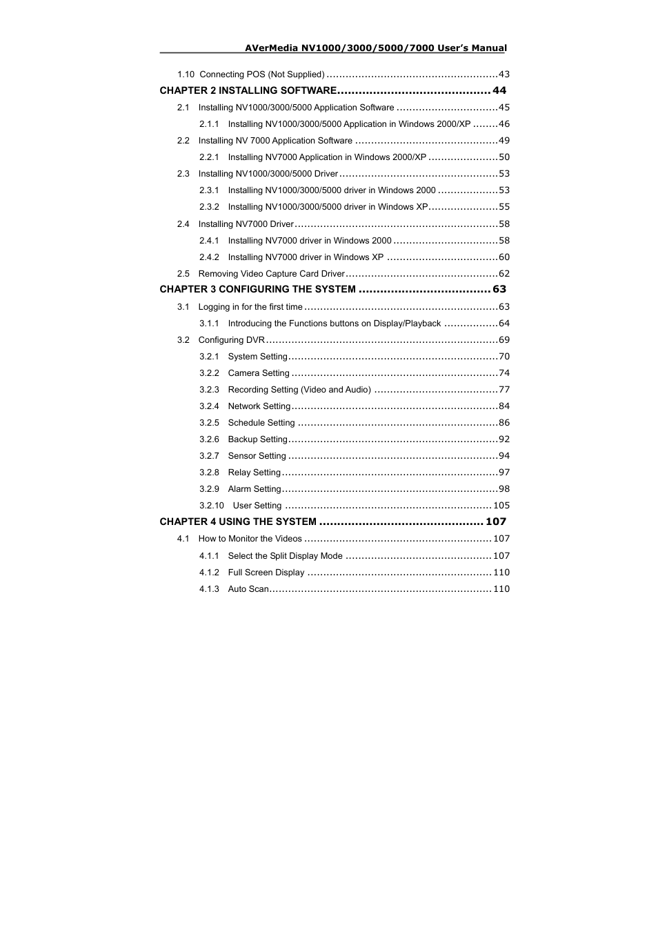 AVerMedia Technologies NV 5000 User Manual | Page 5 / 169