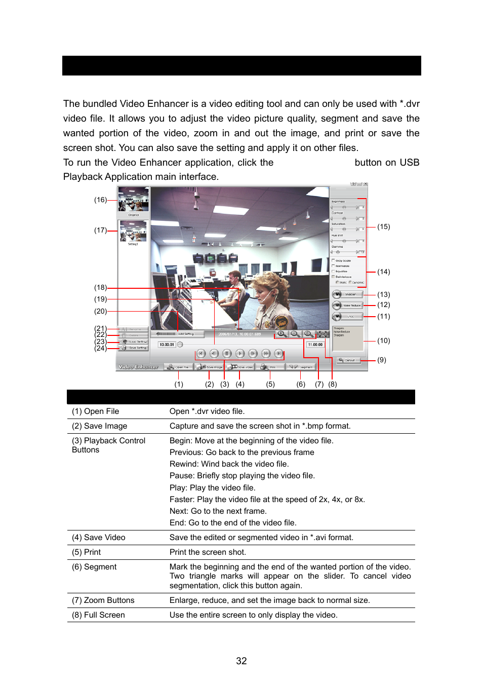 Chapter 7, Video enhancer, Chapter 7 video enhancer | AVerMedia Technologies AVERDIGI EB1304 User Manual | Page 38 / 56