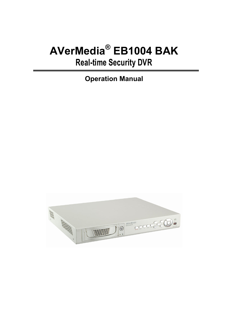 AVerMedia Technologies EB1004 User Manual | 40 pages