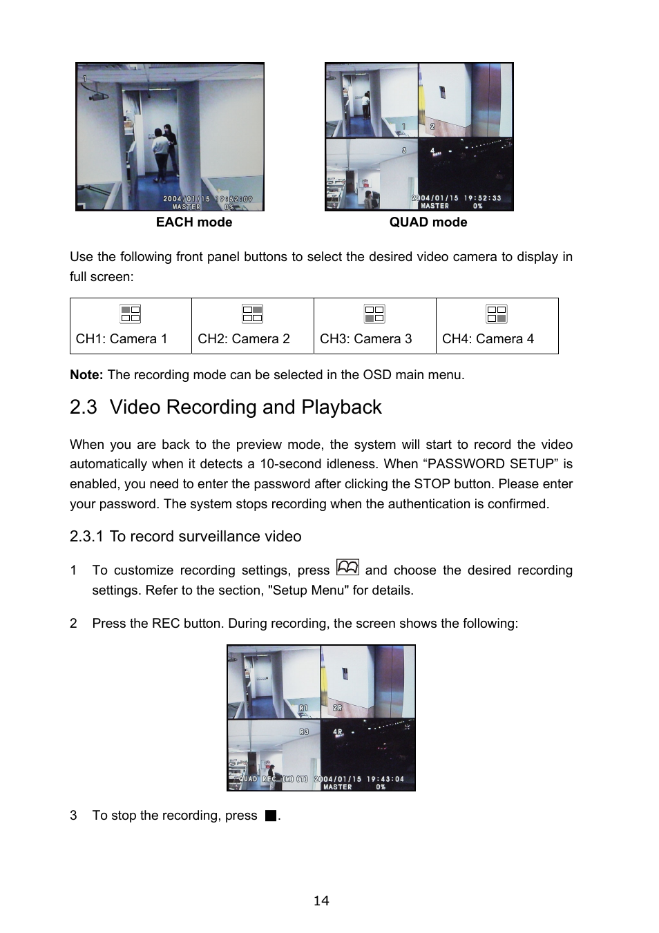 3 video recording and playback | AVerMedia Technologies EB1004 User Manual | Page 17 / 40