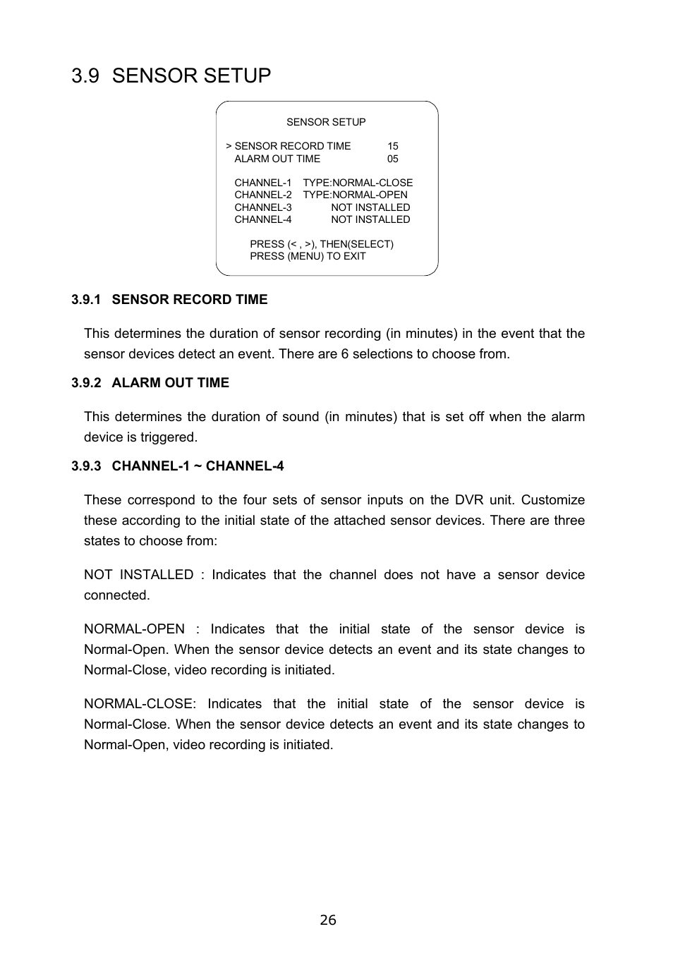 9 sensor setup | AVerMedia Technologies EB1004 User Manual | Page 29 / 40