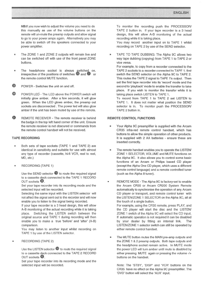 Arcam Alpha 9C User Manual | Page 6 / 8