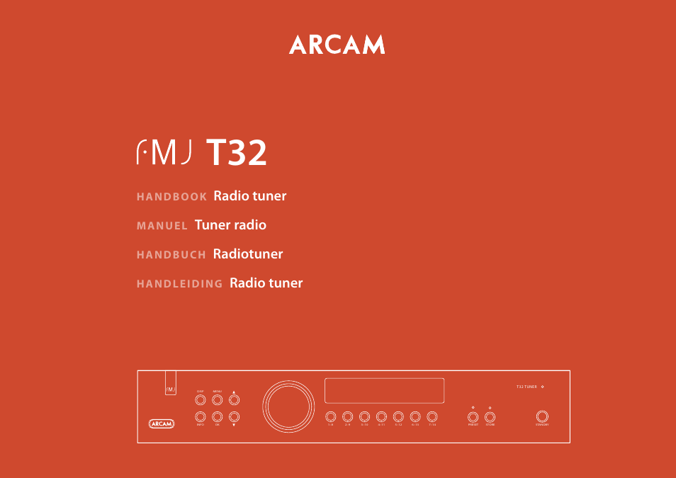 Arcam Manuel Tuner radio T32 User Manual | 72 pages