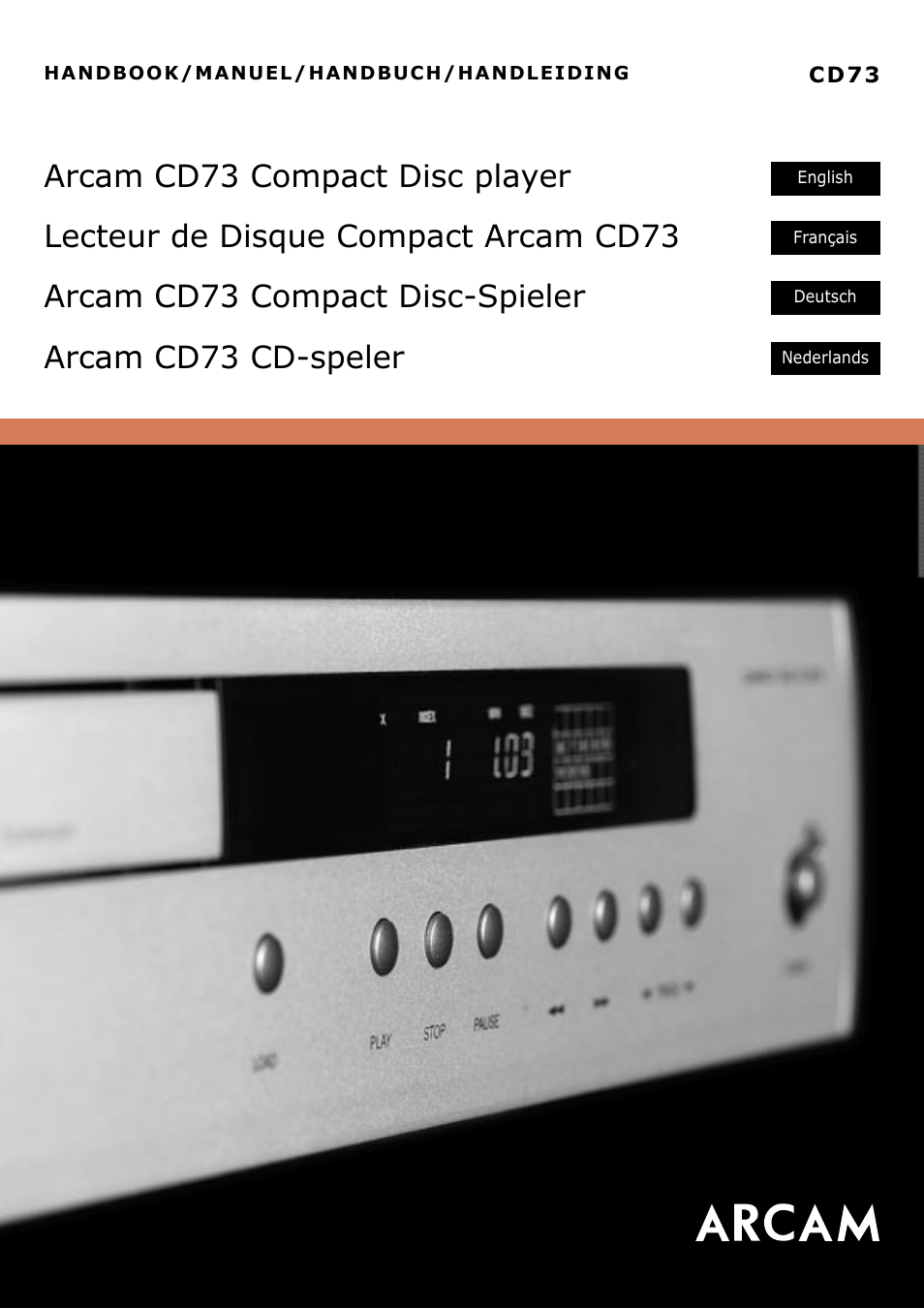 Arcam Compact Disc Player CD73 User Manual | 9 pages