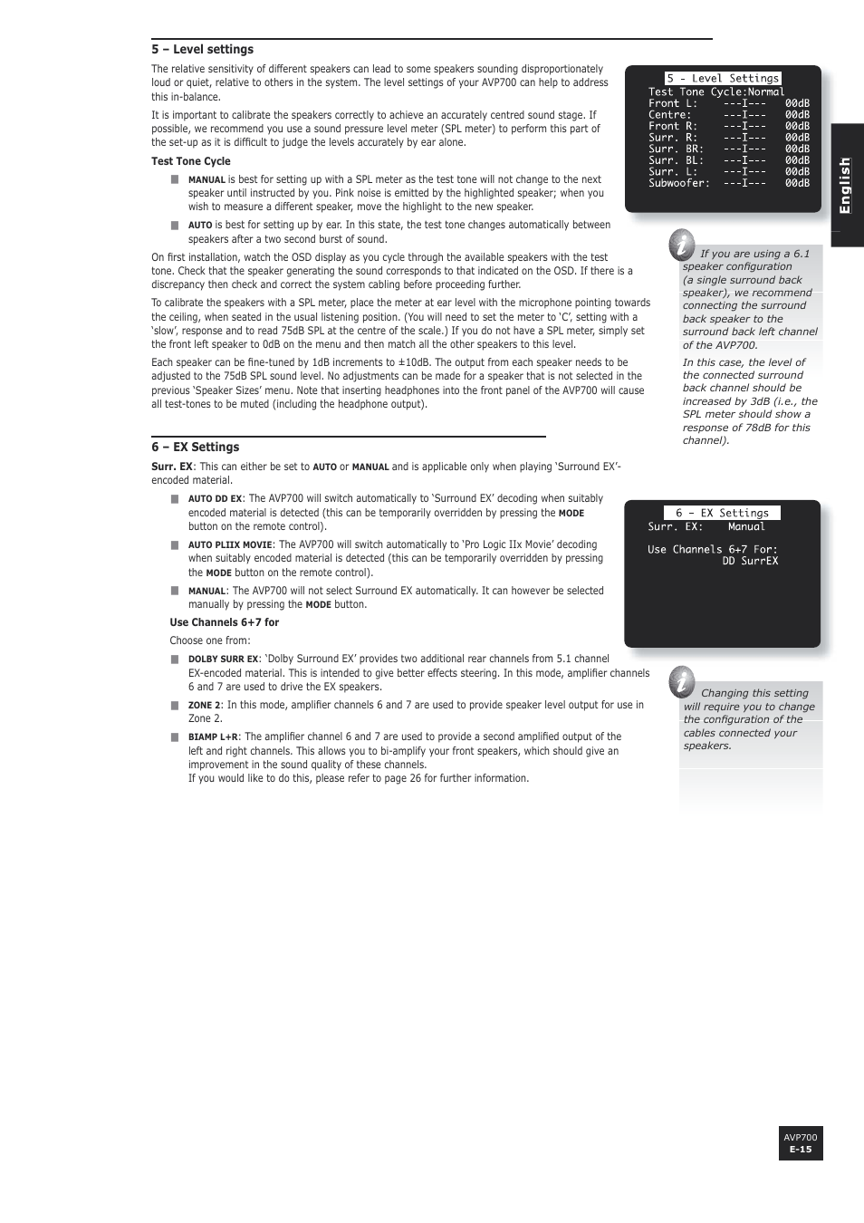 Arcam AVP700 User Manual | Page 15 / 43