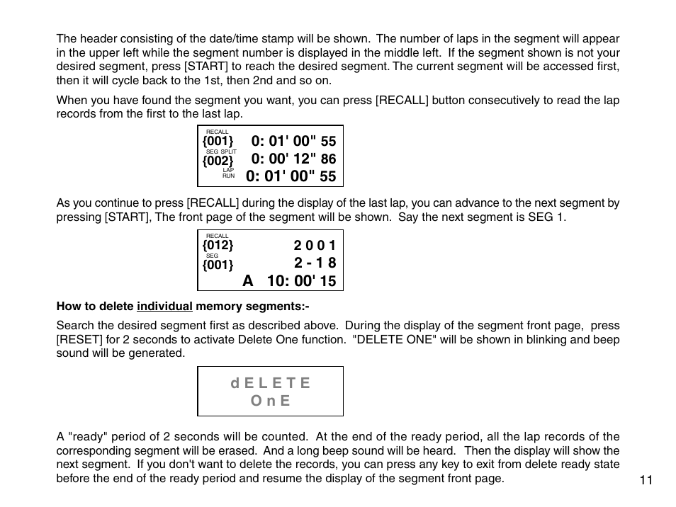 A 10: 00 | Accusplit AE790M500DEC User Manual | Page 13 / 21