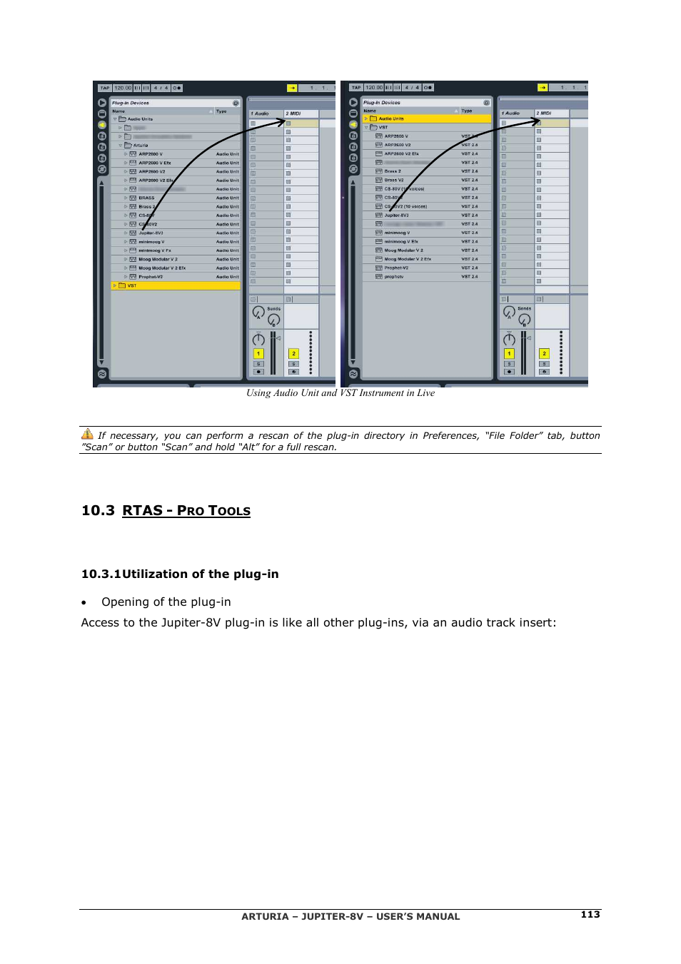 3 rtas | Arturia JUPITER-8V 2 User Manual | Page 113 / 125