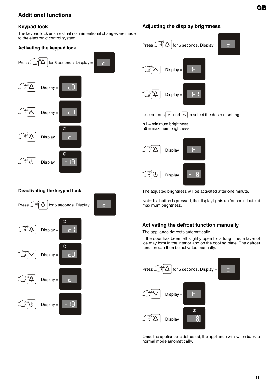 Additional functions | Liebherr GGv 5060 User Manual | Page 5 / 7