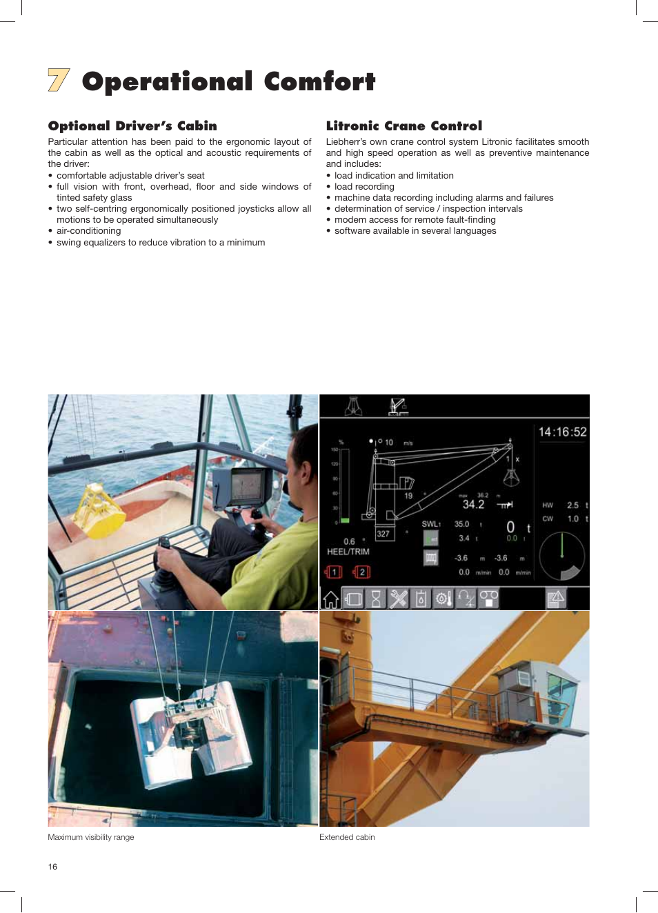 Operational comfort | Liebherr FCC - Fixed Cargo Crane User Manual | Page 16 / 20
