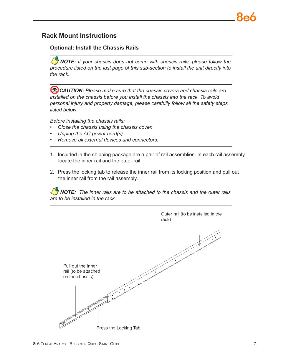 Rack mount instructions | 8e6 Technologies TAR MSA-004-004 User Manual | Page 11 / 59