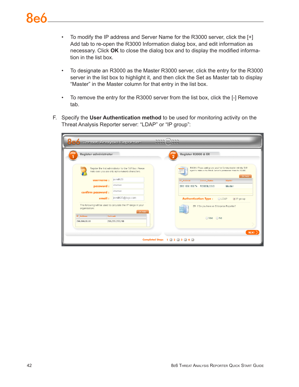 8e6 Technologies TAR MSA-004-004 User Manual | Page 46 / 59