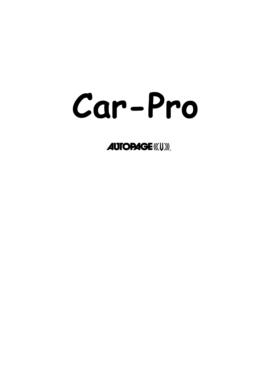 Auto Page Car-Pro CPX-RS2 User Manual | 6 pages