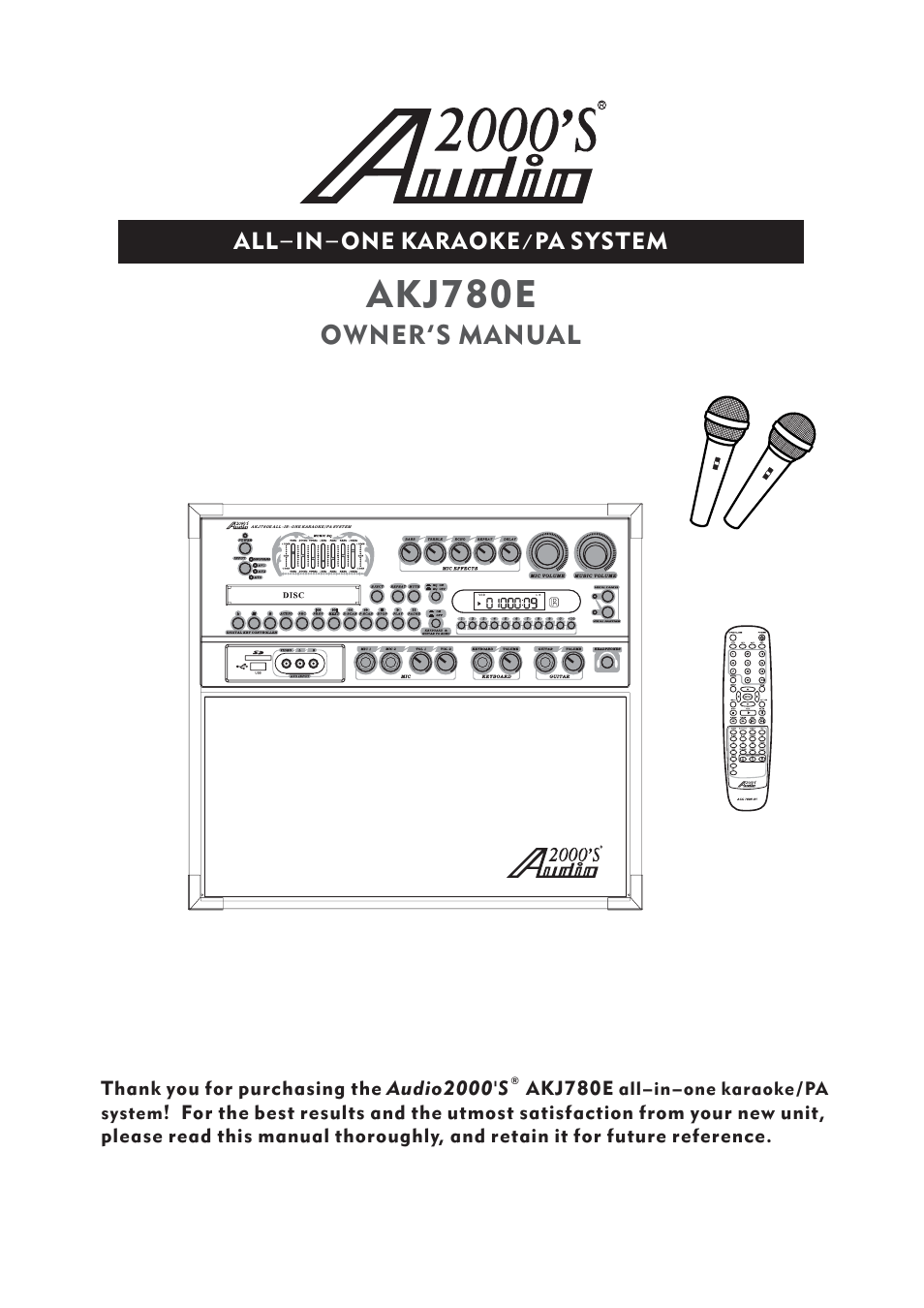 Audio2000's AKJ780E User Manual | 32 pages