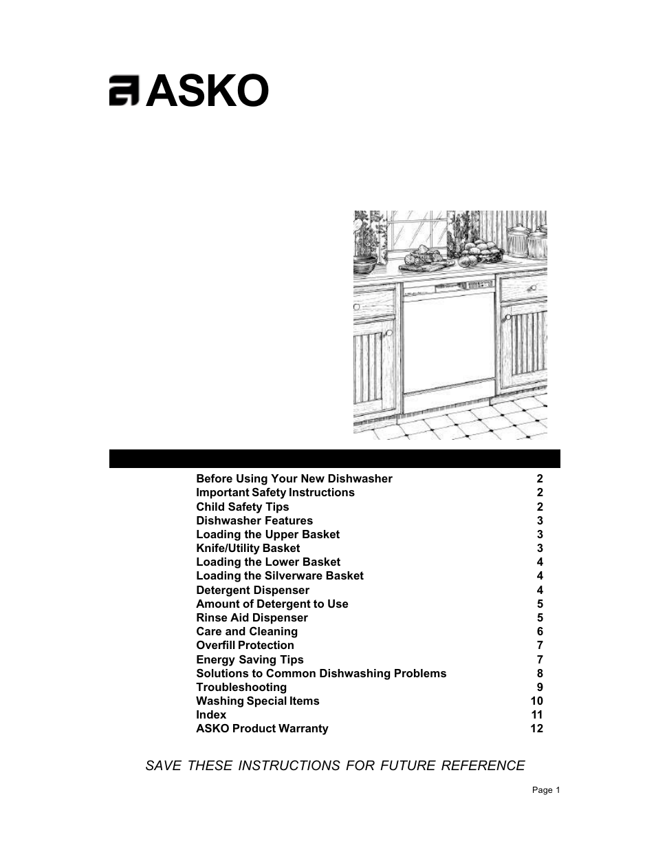 ASKO D1776 User Manual | 12 pages