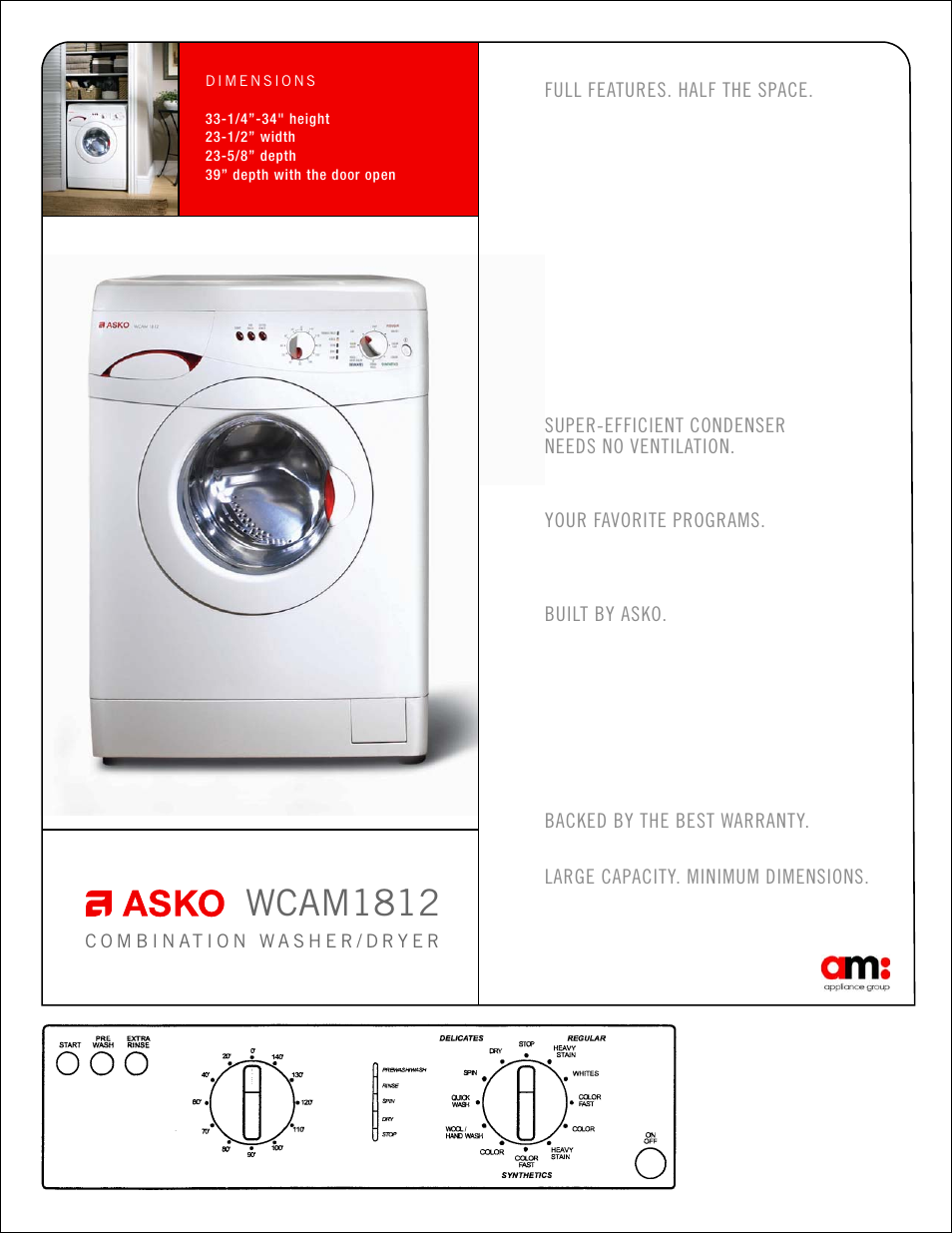 Wcam1812 | ASKO WCAM1812 User Manual | Page 2 / 2