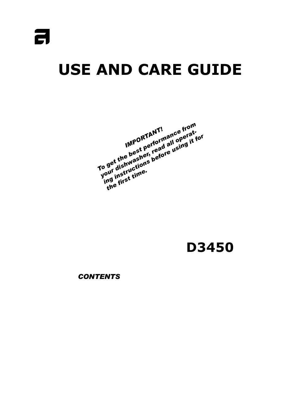 ASKO D3450 User Manual | 16 pages