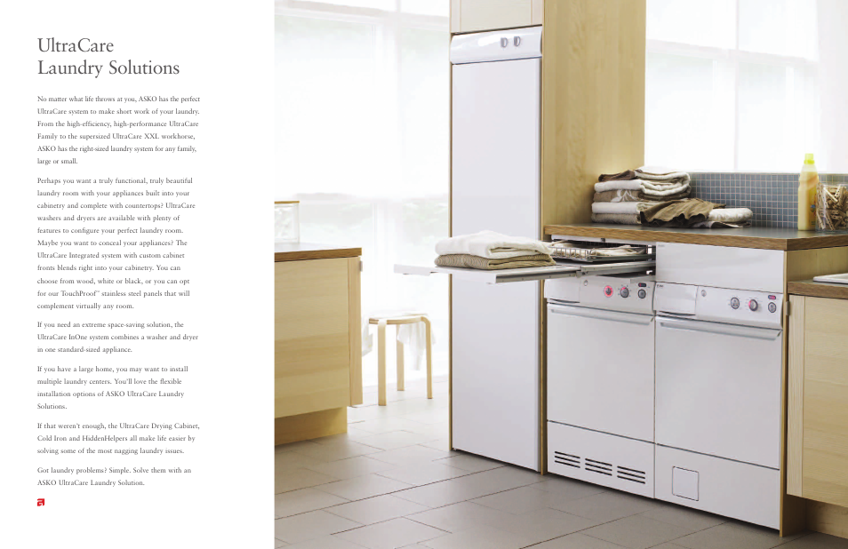 Ultracare laundry solutions | ASKO Washer/Dryer Combination Laundry System User Manual | Page 3 / 10