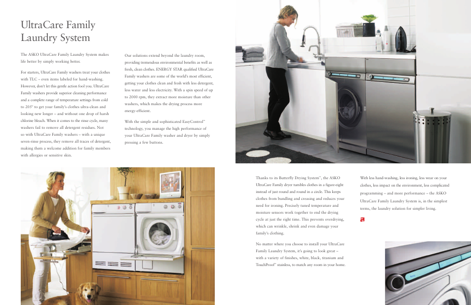 Ultracare family laundry system | ASKO Washer/Dryer Combination Laundry System User Manual | Page 4 / 10