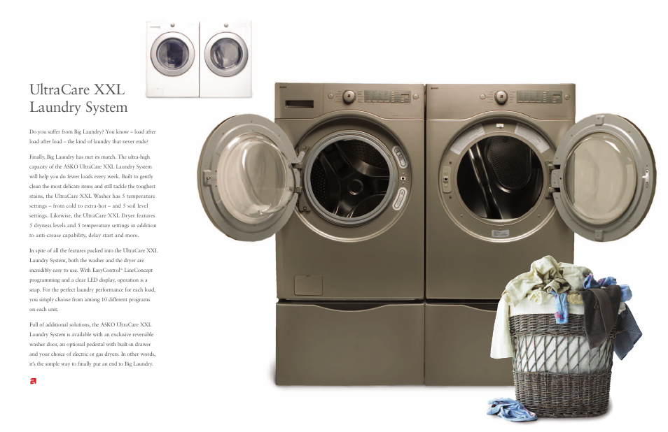 Ultracare xxl laundry system | ASKO Washer/Dryer Combination Laundry System User Manual | Page 6 / 10