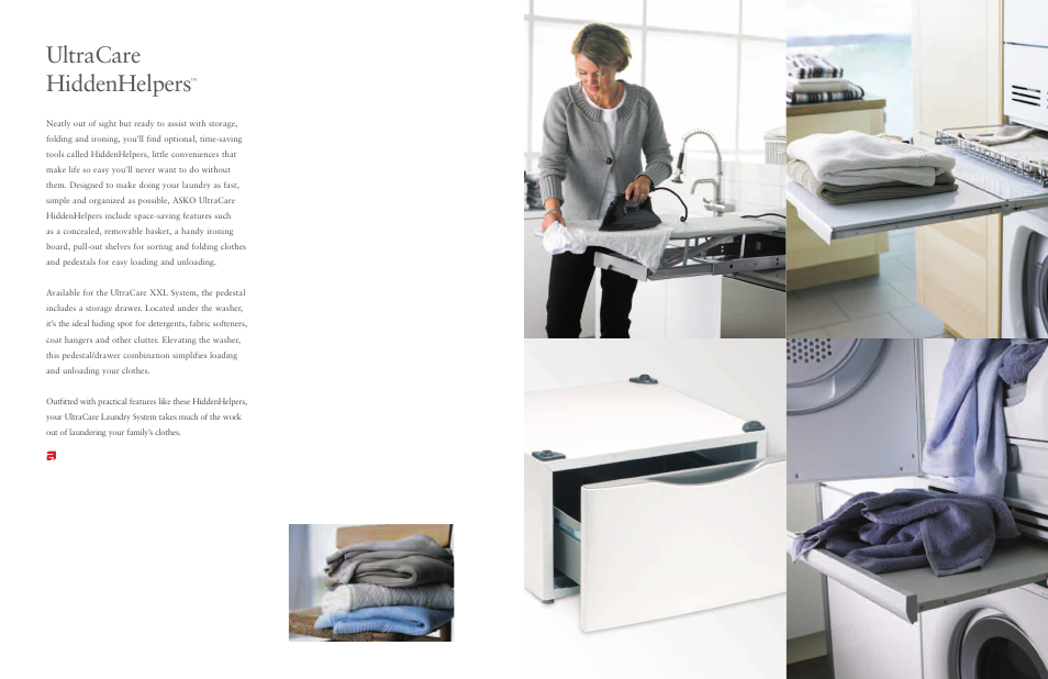 Ultracare hiddenhelpers | ASKO Washer/Dryer Combination Laundry System User Manual | Page 9 / 10