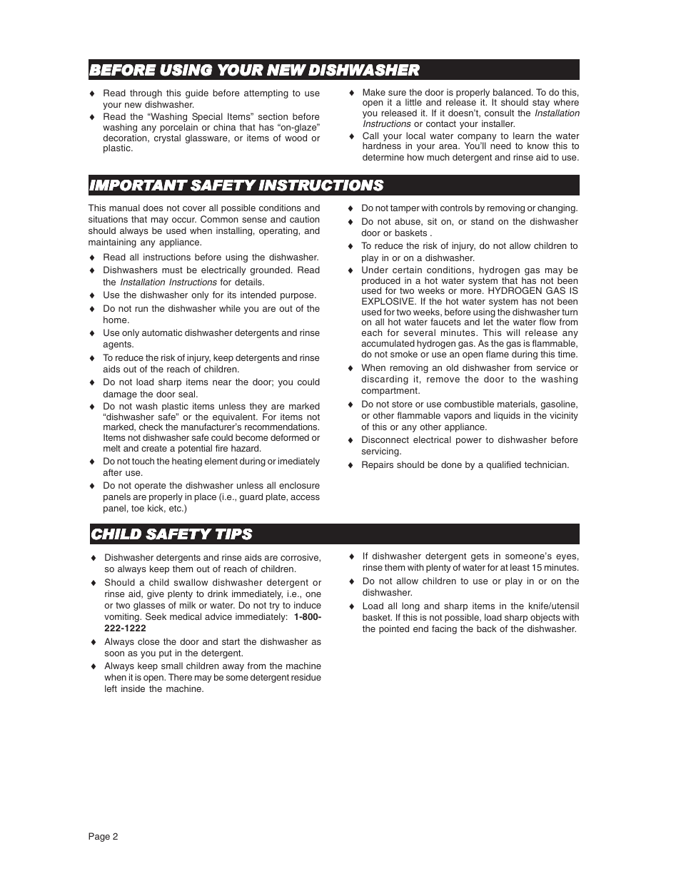 Child safety tips, Before using, Impor | ASKO D3731 User Manual | Page 2 / 16