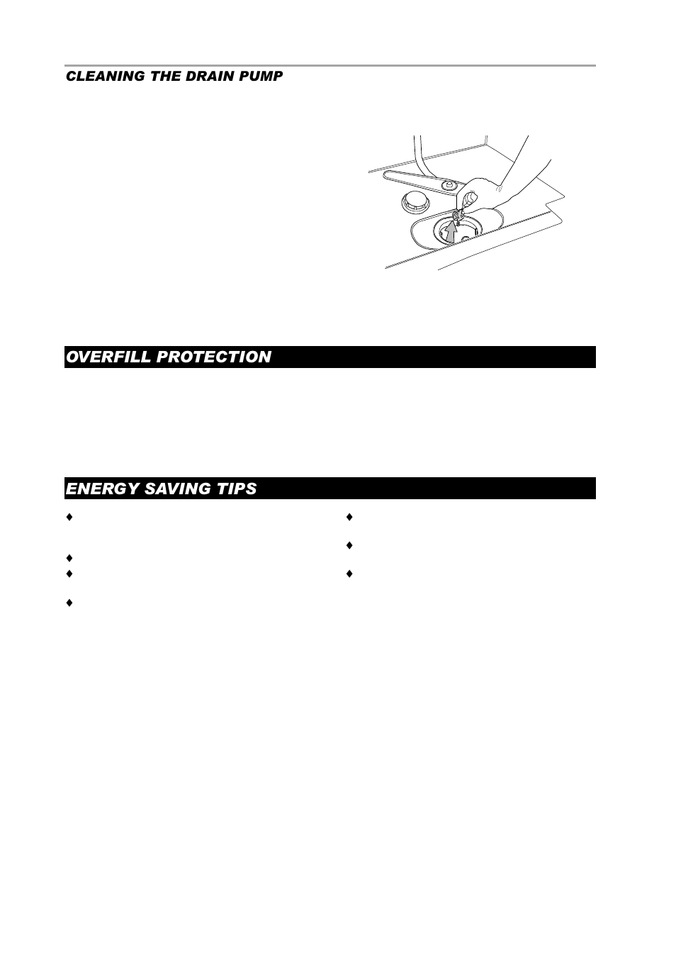 Overfill protection, Energy saving tips | ASKO D3350 User Manual | Page 10 / 16