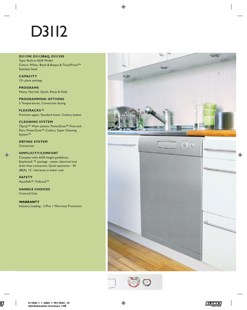 D3112 | ASKO D3251 User Manual | Page 19 / 32