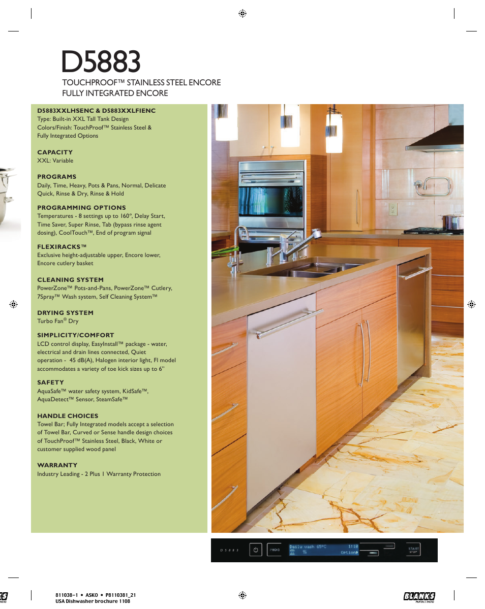 D5883 | ASKO D3251 User Manual | Page 21 / 32