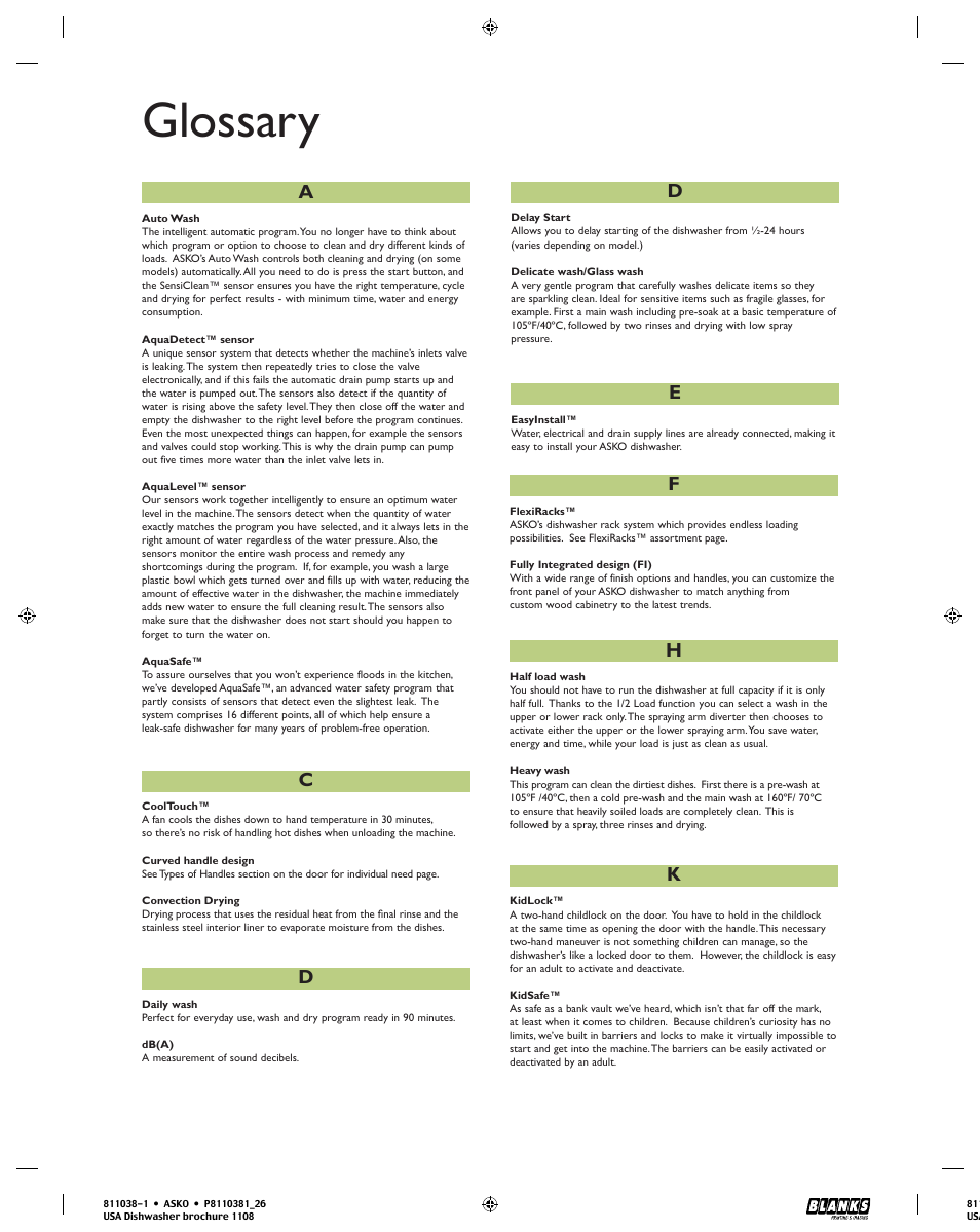 Glossary | ASKO D3251 User Manual | Page 26 / 32