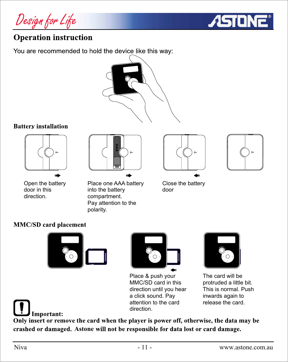 Astone Holdings Pty NIVA User Manual | Page 12 / 29