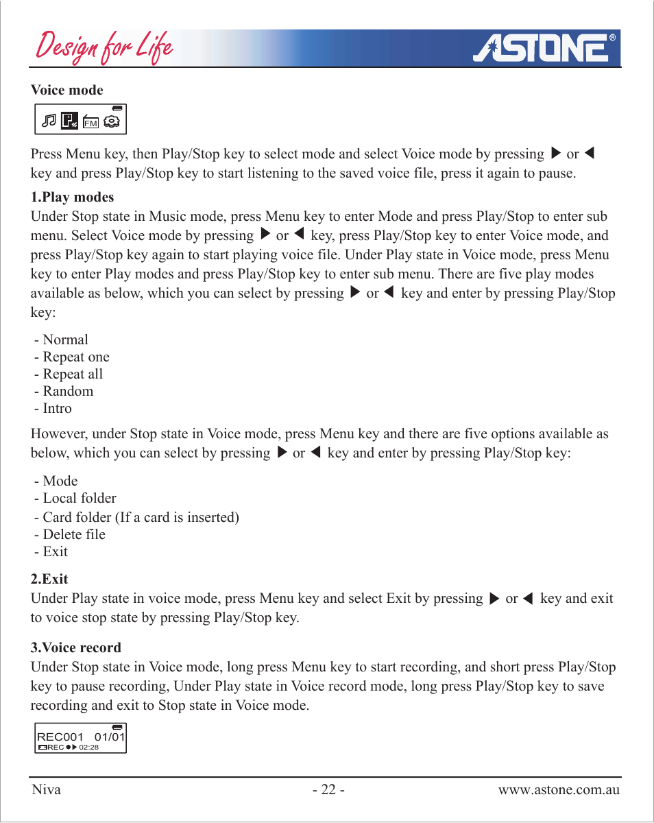 Astone Holdings Pty NIVA User Manual | Page 23 / 29