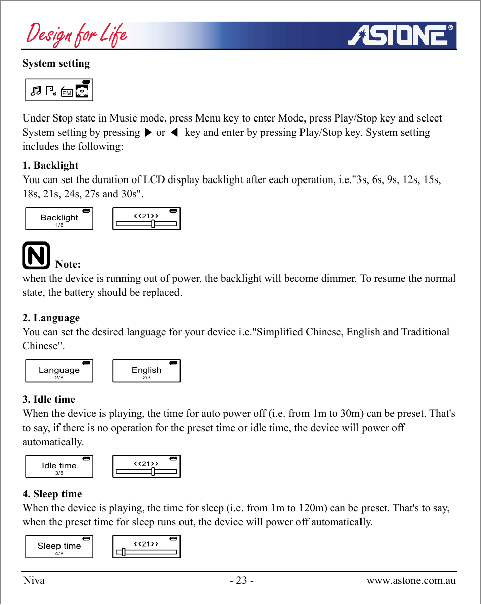 Astone Holdings Pty NIVA User Manual | Page 24 / 29