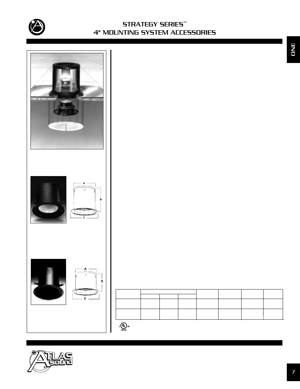 Atlas Sound STRATEGY SERIES FA95-4 User Manual | 4 pages
