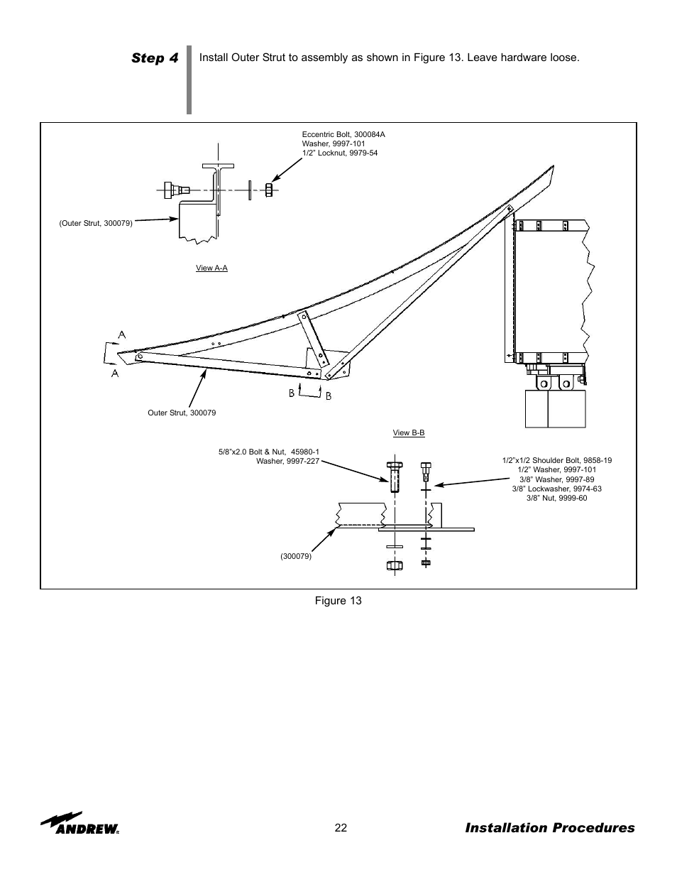 Step 4, Installation procedures | Andrew ES76PK-1 User Manual | Page 20 / 52