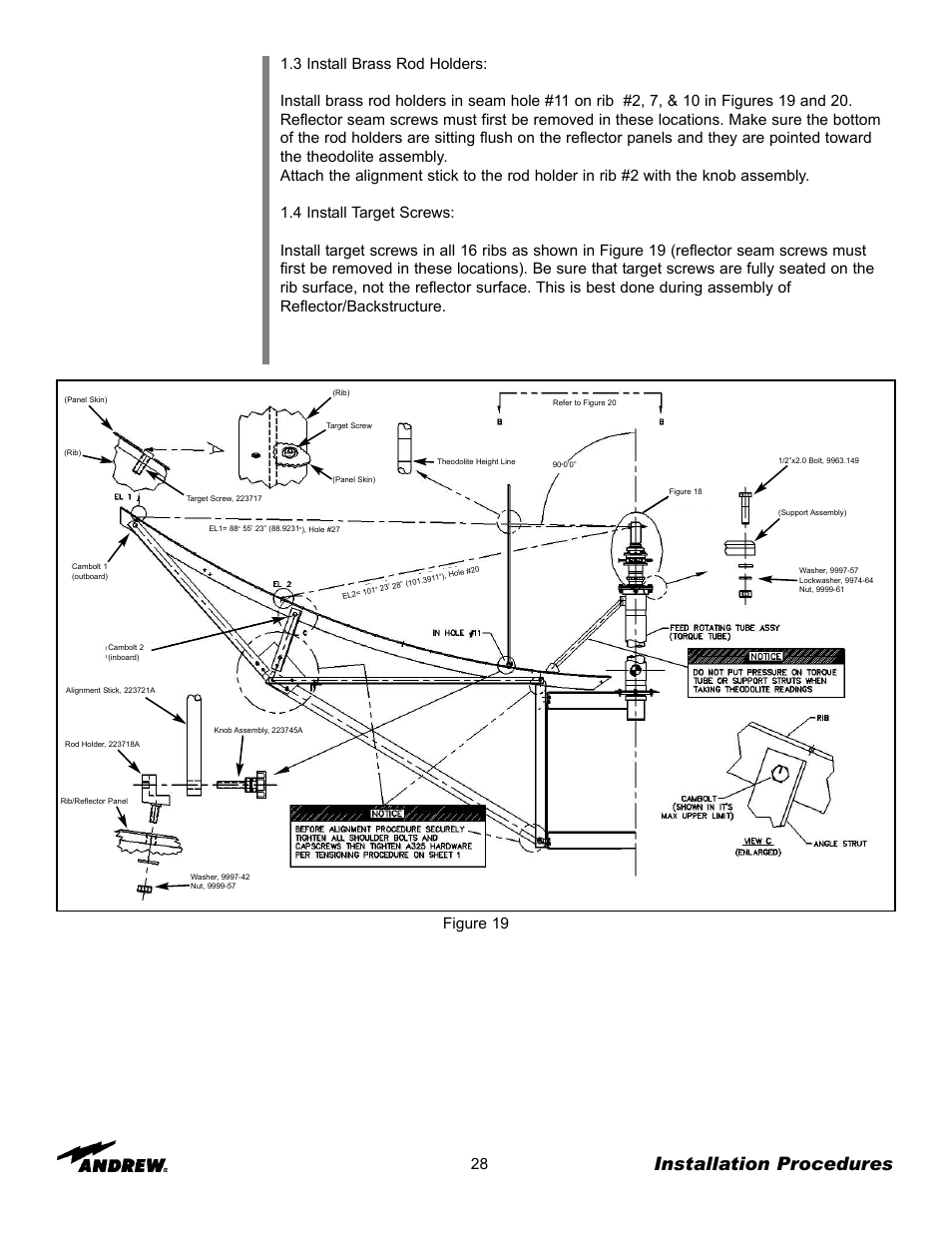 Installation procedures, Figure 19 | Andrew ES76PK-1 User Manual | Page 26 / 52