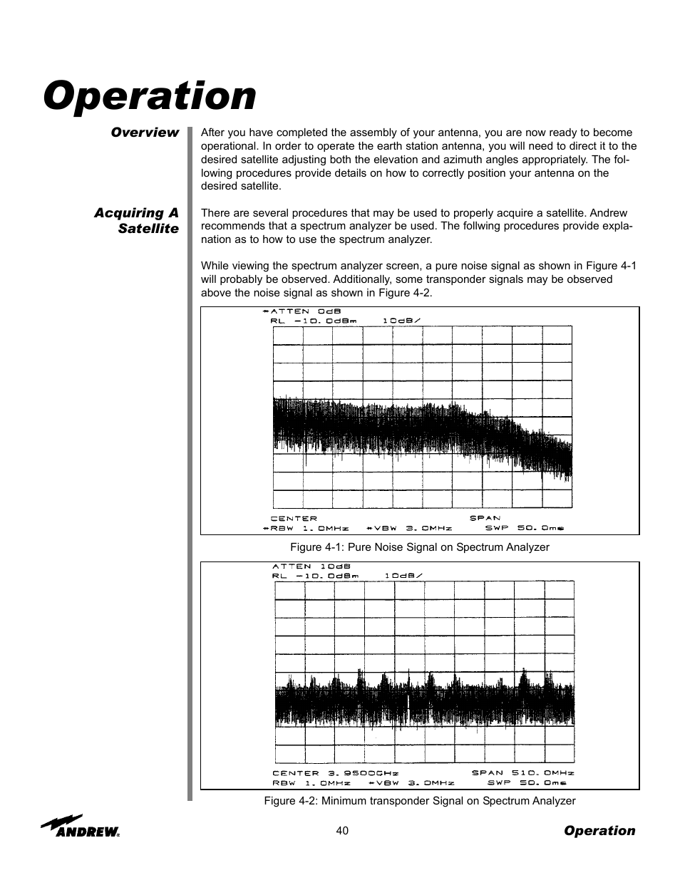 Operation | Andrew ES76PK-1 User Manual | Page 38 / 52